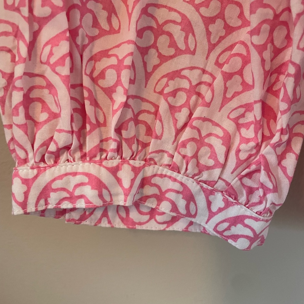 Talbots Pink Patterned Button-Front Tunic Top - Picture 4 of 4